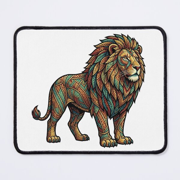 Item preview, Artistic Lion – Geometric Tribal Boho Style Design designed and sold by BoldConcept43.