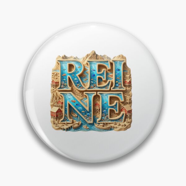 Item preview, Reine Fjord Travel Typography Sticker Souvenir Summer Edition designed and sold by Imaginarium of Chaos falcon88 .
