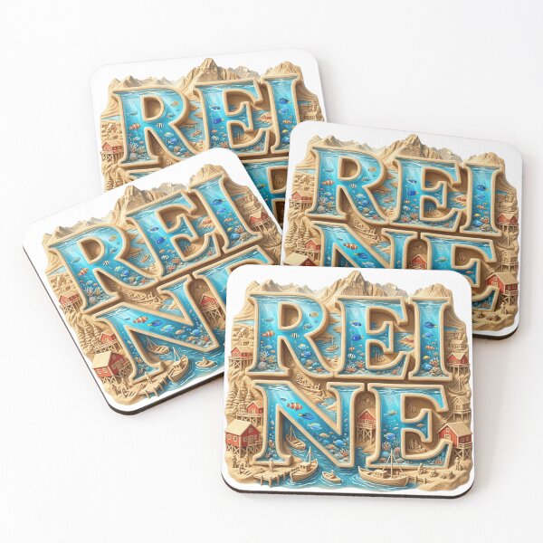 Item preview, Reine Fjord Travel Typography Sticker designed and sold by Imaginarium of Chaos falcon88 .