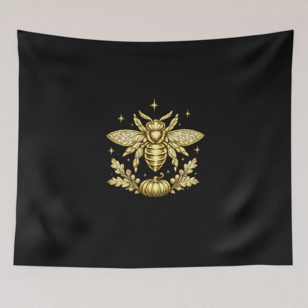 Item preview, Vintage Gold Bee Autumn Harvest Design designed and sold by IRYNASHOP.