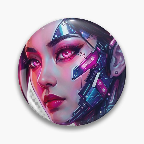 Item preview, :Goddess of the Circuitry - Purple Cybernetic Portrait designed and sold by Neo Tokio.