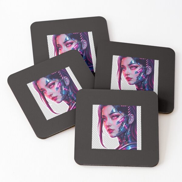 Item preview, :Goddess of the Circuitry - Purple Cybernetic Portrait designed and sold by Neo Tokio.
