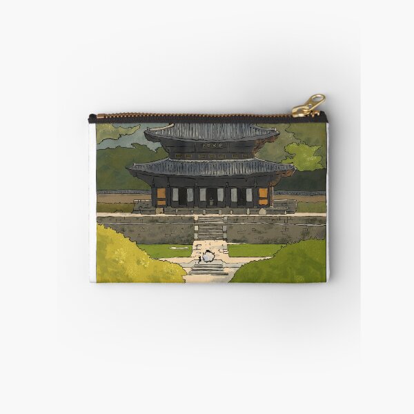 Item preview, Sheep and Cat discovers Ancient Temple designed and sold by Cute & Funny Hand-Drawn Prints | Happy Doodle Friends Shop.