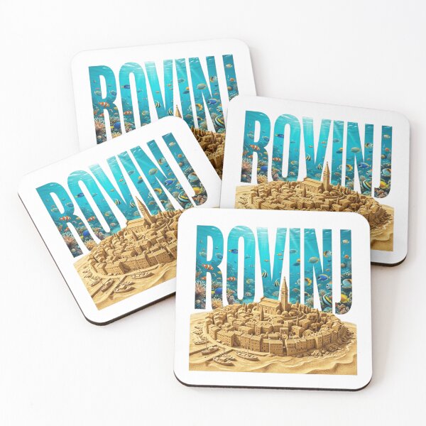 Item preview, Rovinj Adriatic Travel Typography Sticker Souvenir Summer Edition designed and sold by Imaginarium of Chaos falcon88 .