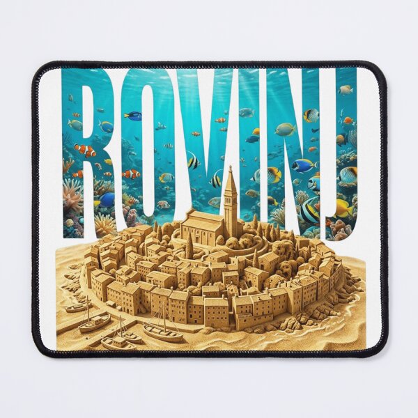 Item preview, Rovinj Adriatic Travel Typography Sticker designed and sold by Imaginarium of Chaos falcon88 .