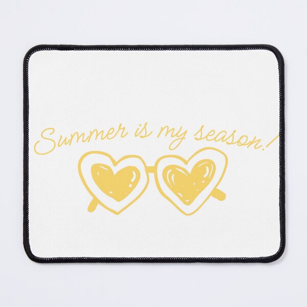 Item preview, Summer Is My Season Yellow Heart Sunglasses Quote designed and sold by danaJG.