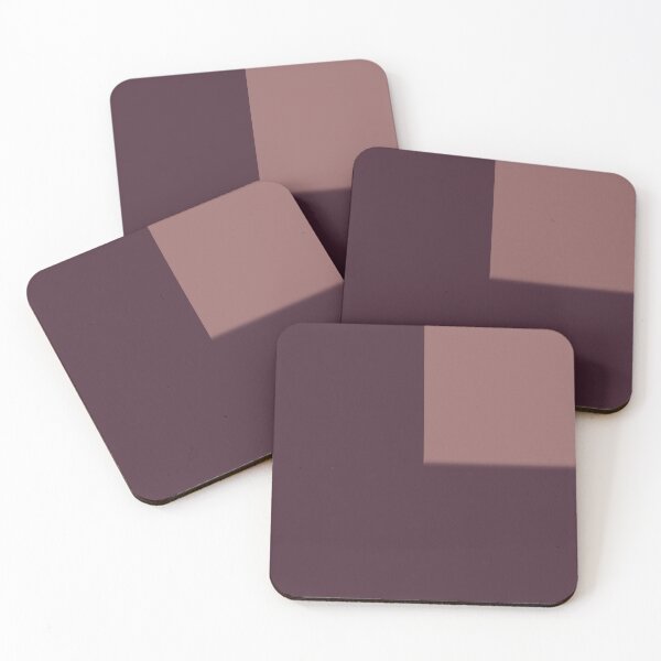 Item preview, Minimalist Dark Plum with Dusty Rose Geometric Square designed and sold by pluielegere.