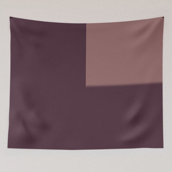 Item preview, Minimalist Dark Plum with Dusty Rose Geometric Square designed and sold by pluielegere.