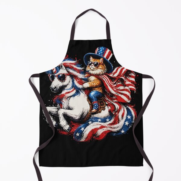 Item preview, Funny Cat Riding Unicorn USA Flag 4th of July designed and sold by Tbenghali.