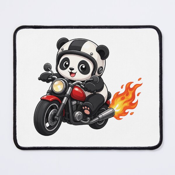 Item preview, Cute Biker Panda Riding Red Motorcycle Kawaii Biker Art designed and sold by Seculinator.