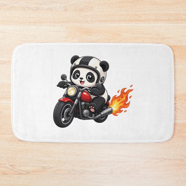 Item preview, Cute Biker Panda Riding Red Motorcycle Kawaii Biker Art designed and sold by Seculinator.