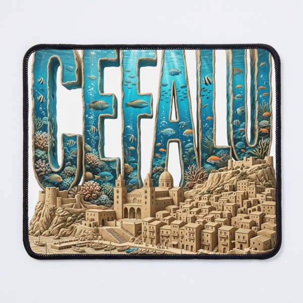 Item preview, Cefalu Sicily Travel Typography Sticker designed and sold by Imaginarium of Chaos falcon88 .