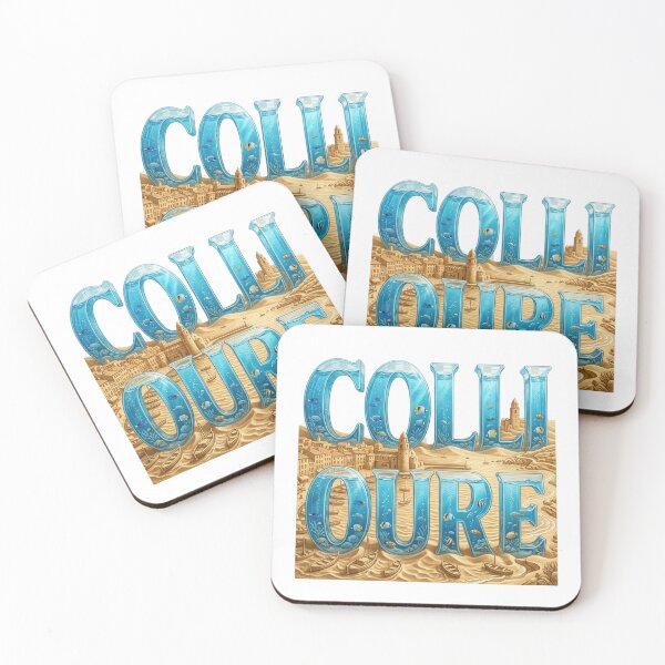 Item preview, Colliure Mediterranean Travel Typography Sticker Souvenir Summer Edition designed and sold by Imaginarium of Chaos falcon88 .