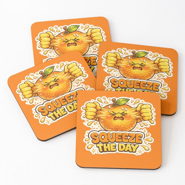 Item preview, Squeeze the Day Funny Orange Pun – Motivational Citrus Humor Art | Orange Lover Gift designed and sold by irfanshikh.