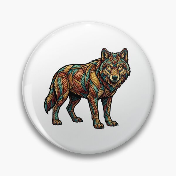 Item preview, Mystical Wolf – Geometric Tribal Boho Style Design designed and sold by BoldConcept43.