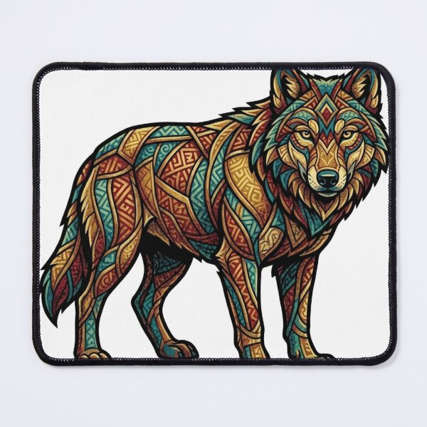 Item preview, Mystical Wolf – Geometric Tribal Boho Style Design designed and sold by BoldConcept43.