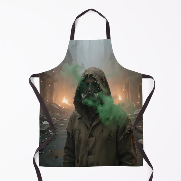Item preview, Dystopia and decay: The lone figure in the toxic ruined city designed and sold by VoidVeilStudio.