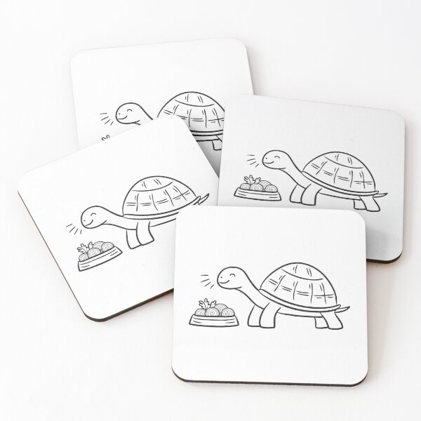Item preview, Turtle Approaching Dish of Cut Vegetables designed and sold by rasagamastore.