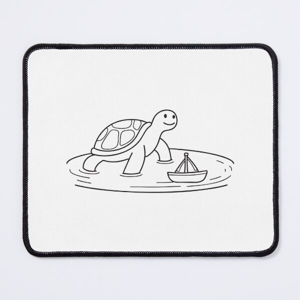 Item preview, Turtle Near Toy Boats in Shallow Pool designed and sold by rasagamastore.