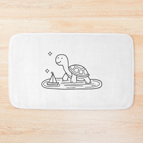 Item preview, Turtle Beside Floating Toy Boats designed and sold by rasagamastore.