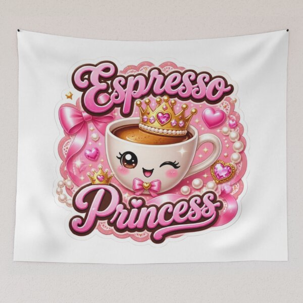 Item preview, Espresso Princess Kawaii Sticker designed and sold by Stylestickers55.