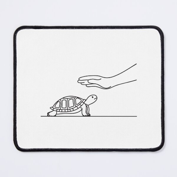Item preview, Turtle Resting Near Reaching Hand designed and sold by rasagamastore.