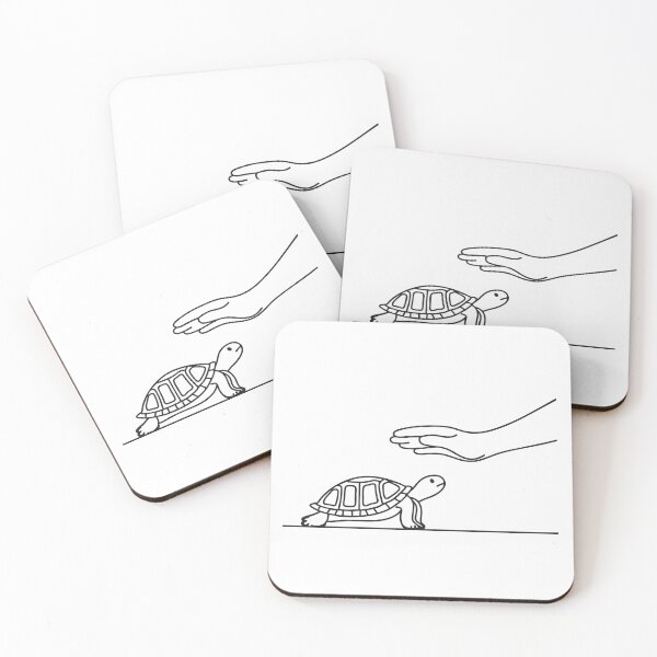 Item preview, Turtle Resting Near Reaching Hand designed and sold by rasagamastore.