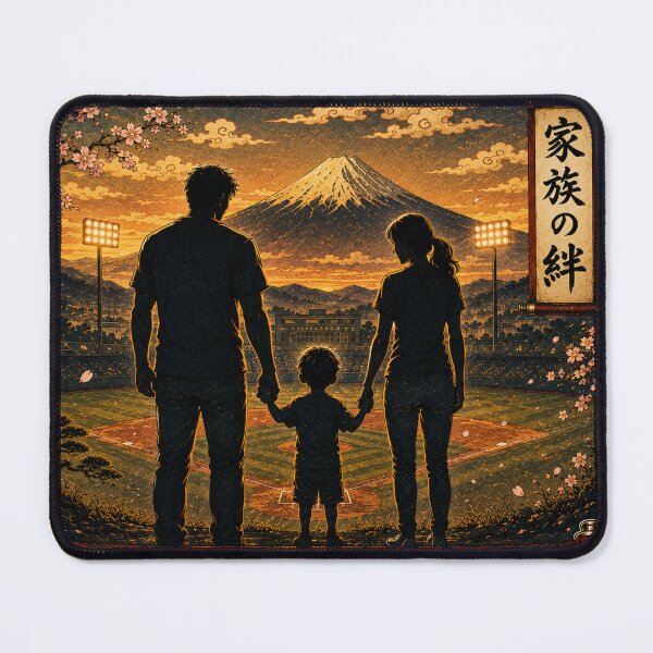 Item preview, Team Spirit Japanese Ukiyo-e Family Gift Baseball Sticker Art designed and sold by Locker39.