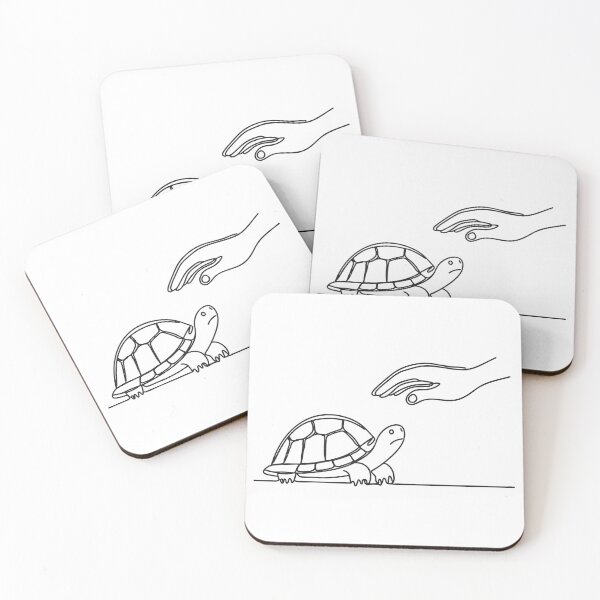 Item preview, Turtle Positioned Near Gentle Hand designed and sold by rasagamastore.