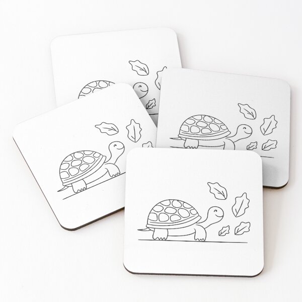 Item preview, Turtle Walking Past Scattered Lettuce Leaf designed and sold by rasagamastore.