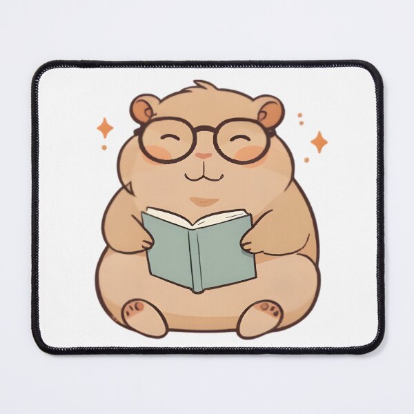 Item preview, Reading Capybara — Smart Kawaii Glasses Sticker designed and sold by tommysworks.