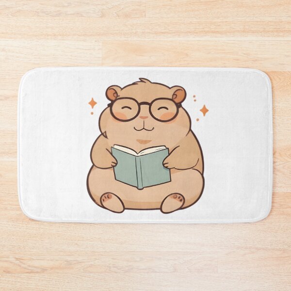Item preview, Reading Capybara — Smart Kawaii Glasses Sticker designed and sold by tommysworks.