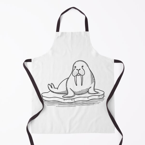 Item preview, Walrus with Curled Tusks on Icy Shore designed and sold by rasagamastore.