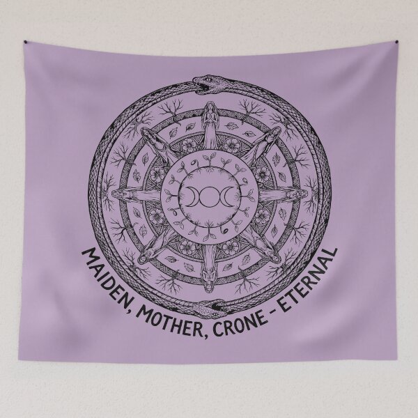 Item preview, Eternal Cycle Mandala - Triple Moon Goddess designed and sold by bapupa.