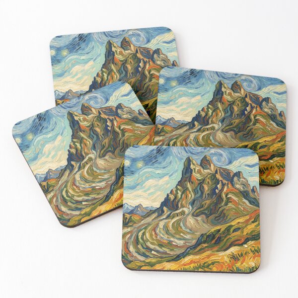Item preview, Starry Night Over the Basque Peaks designed and sold by Robinsonlerouge.