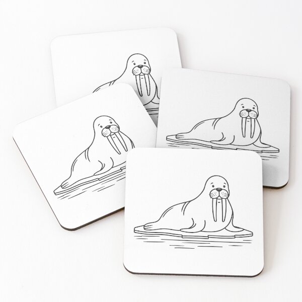 Item preview, Walrus Resting on Frozen Shoreline designed and sold by rasagamastore.