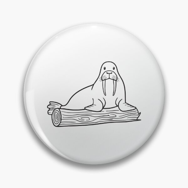 Item preview, Walrus with Thick Tusks Near Driftwood designed and sold by rasagamastore.