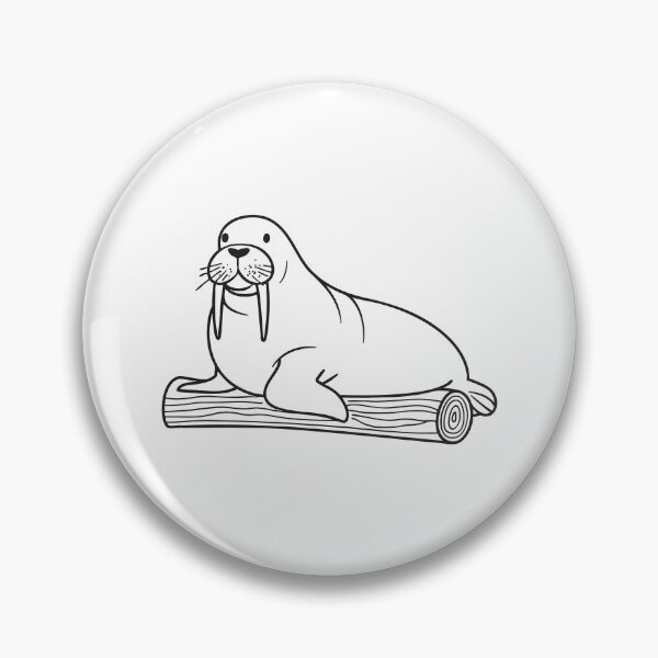 Item preview, Walrus Resting Beside Driftwood Log designed and sold by rasagamastore.