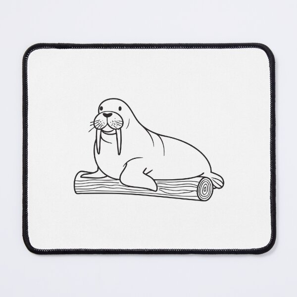Item preview, Walrus Resting Beside Driftwood Log designed and sold by rasagamastore.
