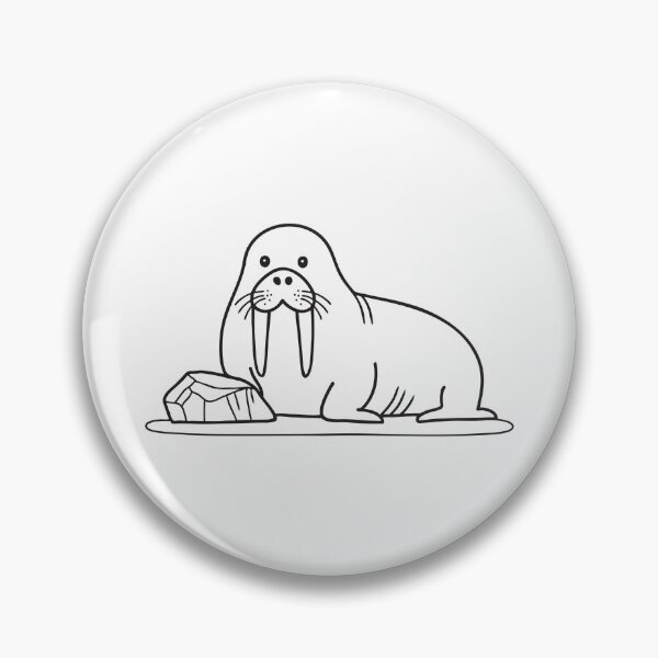 Item preview, Walrus Leaning Against Frozen Rock designed and sold by rasagamastore.