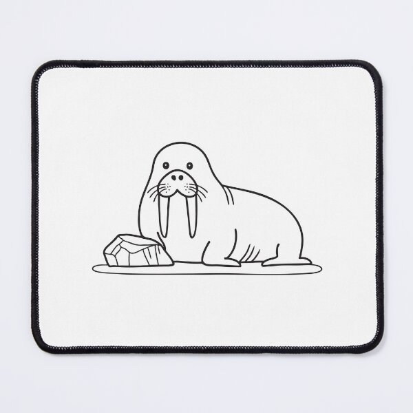 Item preview, Walrus Leaning Against Frozen Rock designed and sold by rasagamastore.