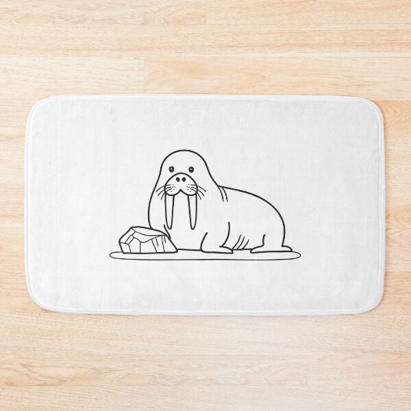 Item preview, Walrus Leaning Against Frozen Rock designed and sold by rasagamastore.