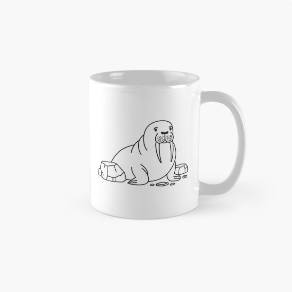 Item preview, Walrus Resting Tusks on Ice Rock designed and sold by rasagamastore.