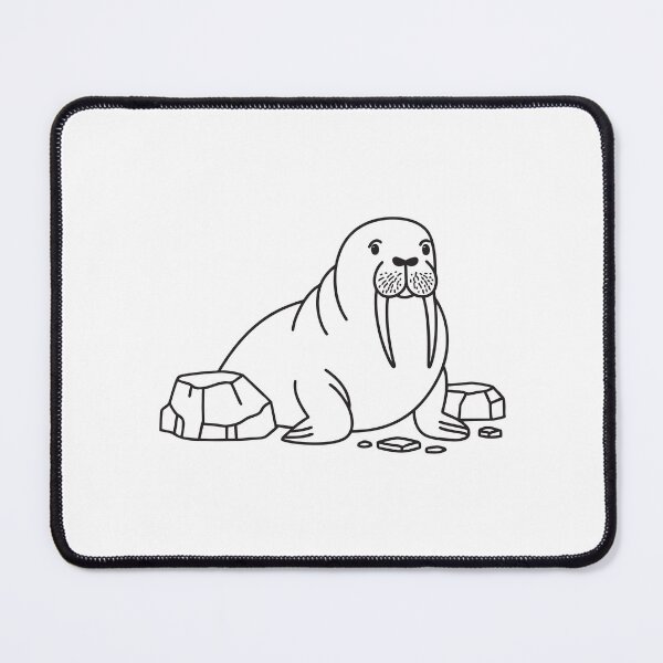 Item preview, Walrus Resting Tusks on Ice Rock designed and sold by rasagamastore.