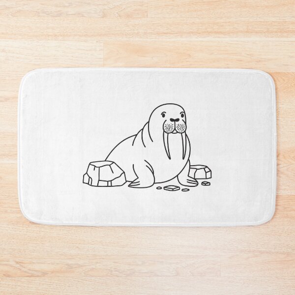 Item preview, Walrus Resting Tusks on Ice Rock designed and sold by rasagamastore.