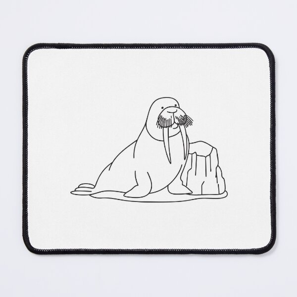 Item preview, Walrus Positioned Beside Frozen Rock designed and sold by rasagamastore.