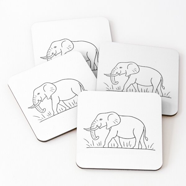 Item preview, Wild Elephant Walking Through Dry Grass designed and sold by rasagamastore.