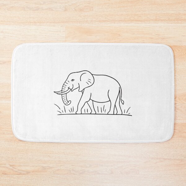 Item preview, Wild Elephant Walking Through Dry Grass designed and sold by rasagamastore.