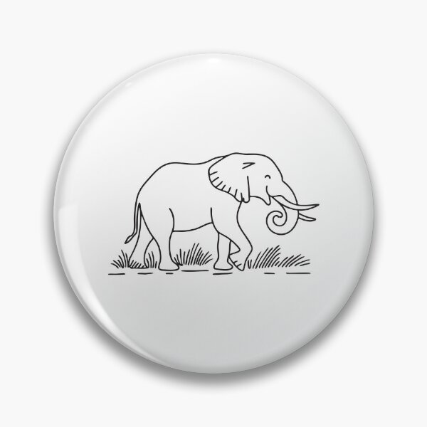Item preview, Elephant with Long Tusks in Grassland designed and sold by rasagamastore.