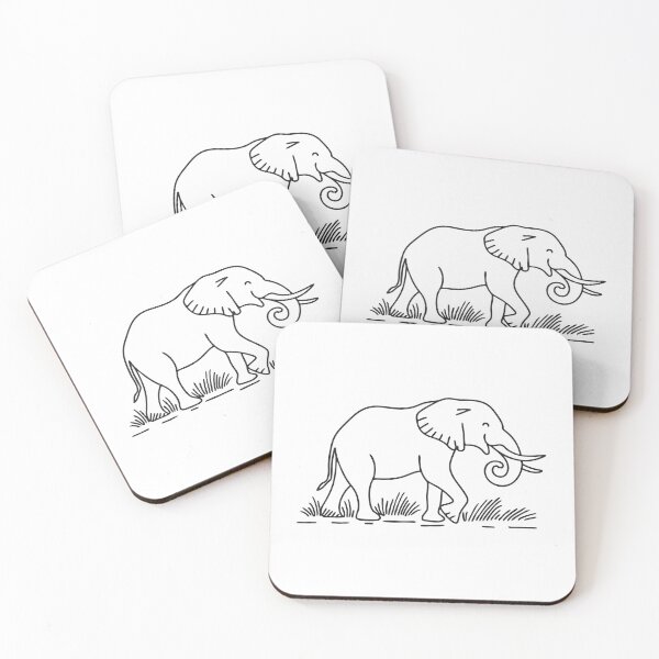 Item preview, Elephant with Long Tusks in Grassland designed and sold by rasagamastore.